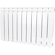 Радиатор алюминий 11 секций STOUT Bravo 500 боковое подключение (белый RAL 9010)