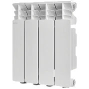 Радиатор алюминий 4 секции STOUT GAMMA 350 боковое подключение (белый RAL 9010)