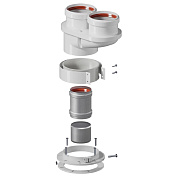 Первичный адаптер переходной D=60/100 на D=80, коаксиальный, универсальный ROMMER (RCA-8080-250002)
