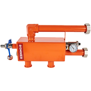 Гидравлическая стрелка ROMMER с накидными гайками 1" 1/2, 3,0 м3/час в теплоизоляции Артикул RDG-1015-004003