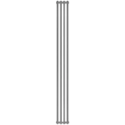 Радиатор алюминий 4 секции STOUT Tonale 2000 универсальное подключение (цвет 2676 cod.08 серый)