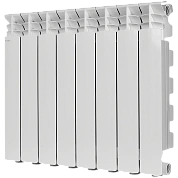 Радиатор алюминий 8 секций STOUT GAMMA 500 боковое подключение (белый RAL 9010)