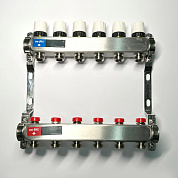 Колл. группа UNI-FITT 1" х 6 вых 3/4" с баланс. и термост. вентил. без конц, нерж. cталь (451W4306)