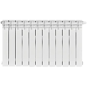 Биметаллический радиатор UNI-FITT 500/100 12 секций (нижнее подключение, цвет белый глянцевый)