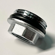 Переходник НВ 1" х 1/2" с прокладкой O-RING, хромированный UNI-FITT