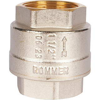 ROMMER 1" 1/2  Клапан обратный пружинный муфтовый с пластиковым седлом Артикул RVC-0002-000040