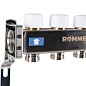 Коллектор ROMMER с расходомерами 4 выхода из нержавеющей стали