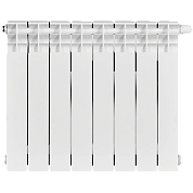 Радиатор биметал. 8 секций STOUT TITAN VENTIL 500 нижнее правое подключение (белый RAL 9016)