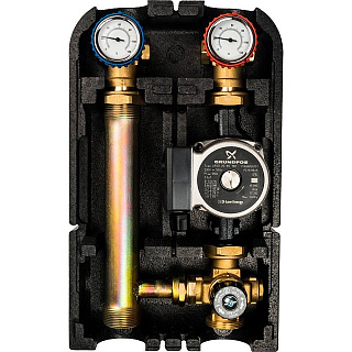Насосная группа STOUT с термостатическим клапаном 1" с насосом Grundfos UPSO в теплоизоляции Артикул SDG-0002-002502