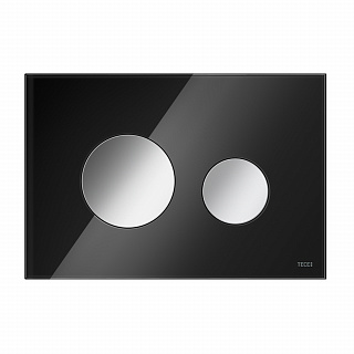 Стеклянная панель смыва TECEloop черные клавиши, глянцевый хром панель, 216 x 145 x 6 мм Артикул 9240656