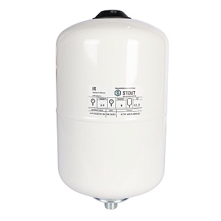 Бак расширительный 12 л. для ГВС вертикальный STOUT (белый)  (STW-0015-000012) Артикул STW-0015-000012