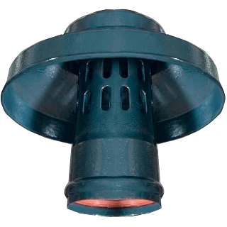 Оголовок с ветрозащитой D=80, вертикального дымохода, алюминий, черный, ROMMER (RCA-0080-010006) Артикул RCA-0080-010006