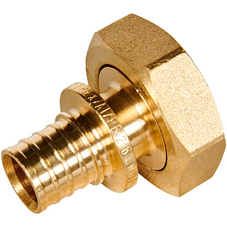 Переходник ROMMER с накидной гайкой (евроконус) 16 x 3/4" для труб из сшитого полиэтилена аксиальный  Артикул RFA-0034-001634