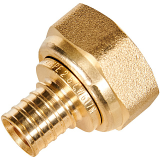 Переходник ROMMER с накидной гайкой 16 x 3/4" для труб из сшитого полиэтилена аксиальный Артикул RFA-0019-001634