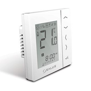 Термостат комнатный беспроводной встраиваемый, программ. с дисплеем, белый SALUS CONTROLS Артикул VS10WRF
