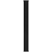 Радиатор алюминий 4 секции STOUT Anteprima 2000 универсальное подключение (цвет 2748 cod.07 черный)