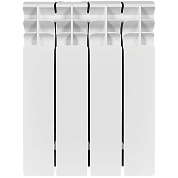 Биметаллический радиатор UNI-FITT 350/100 4 секции (боковое подключение, цвет белый глянцевый)