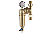 Фильтр Гейзер Бастион 3/4 для горячей воды с поворотным механизмом и манометром 7508095201 