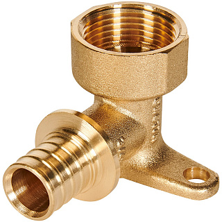 Угольник настенный 90° с креплением ROMMER 20 x 3/4" с внутренней резьбой, для труб из сшитого полиэтилена, надвижной   Артикул RFA-0009-002034