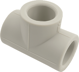 Тройник равнопроходной 20 мм полипропилен PP-R под пайку ALCAPIPE серый Артикул AB208020000