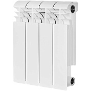 Радиатор биметал. 4 секции STOUT VEGA 350 боковое подключение (белый RAL 9016)