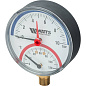 Радиальный термоманометр WATTS d=80 мм, до 120'С, до 10 бар F+R828