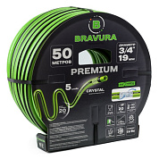 Шланг садовый Bravura 5" crystal 3/4 (d = 19 мм) 50 м., зеленый, стенка 3 мм. 202650