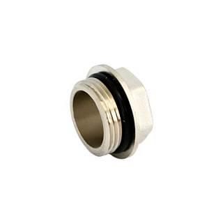 Заглушка UNI-FITT OPTIMAL с наружной резьбой 3/4" со шляпкой с O-RING, латунь никелированная Артикул 608N3201