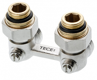Запорно-присоединительный узел 1/2" MT НР угловой для нижнего подключения радиаторов,TECE  8740438