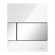 Стеклянная панель смыва TECEsquare стекло белое, клавиши хром глянцевый, 124 x 104 x 11 мм 9242802
