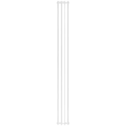Радиатор алюминий 4 секции STOUT Tonale 2000 универсальное подключение (белый RAL 9010)