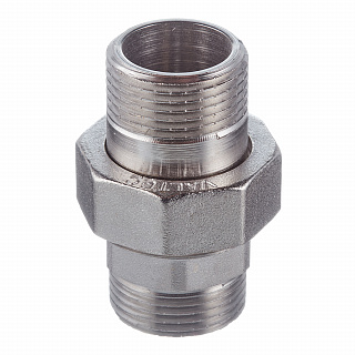 Сгон прямой разъемный 3/4" с наружней резьбой, латунь никелированная VALTEC Артикул VTr.728.N.0005