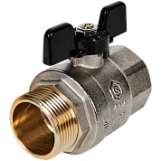 Кран шаровой 1" 1/4 полнопроходной, ВР-НР, ручка бабочка, STOUT (SVB-0004-200032)