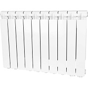 Радиатор алюминий 10 секций STOUT Bravo 500 нижнее правое подключение (белый RAL 9010)