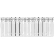 Радиатор биметал. 14 секций STOUT TITAN 350 боковое подключение (белый RAL 9016)