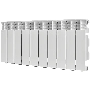 Радиатор алюминий 10 секций STOUT GAMMA 350 боковое подключение (белый RAL 9010)