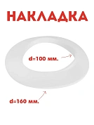 Накладка декоративная для дымохода D=100 мм, белая, ROMMER (RCA-6010-000106)