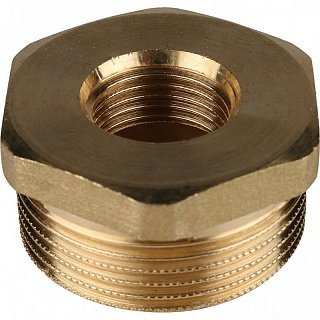 Футорка латунная STOUT редукция 1"1/4 x 1/2" наружная/внутренняя резьба Артикул SFT-0028-011412