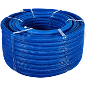 Труба металлопластиковая 20 х 2,0 в теплоизоляции (синяя), STOUT (бухта 100 м.) (SPI-0002-102020)