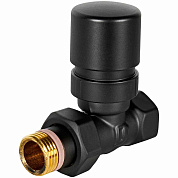 Термостатический клапан для радиатора 1/2" STOUT Design черный, прямой  (SVTD-0001-000015B)