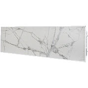 Панель отопительная 120 х 30 WHITE STONE SCT, белый гранит / белый корпус, STOUT (SCT-00WW-012030)
