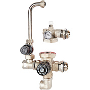 Узел насосно-смесительный с термостатическим клапаном и байпасом 0 - 80 °C STOUT без насоса