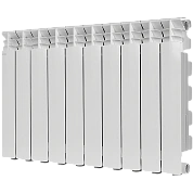 Радиатор алюминий 10 секций STOUT GAMMA 500 боковое подключение (белый RAL 9010) 