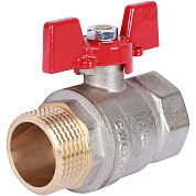 Кран шаровый ROMMER 1" ВН - полный проход, ручка бабочка (RBV-0004-0210225)