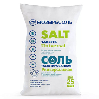 Соль таблетированная Мозырь 25 кг Артикул 41058