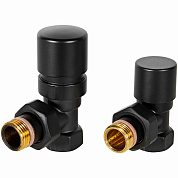 Комплект клапанов термостатических 1/2" STOUT Design черный, угловые (SVTDK-0002-000015B)