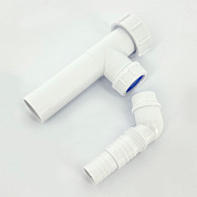 Вставка McALPINE 1 1/4" x 32 мм с адаптером под углом для слива быт. тех., H=146 мм