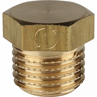 Заглушка латунная STOUT 3/8" наружная резьба Артикул SFT-0024-000038