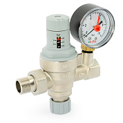 Клапан подпиточный 1/2" UNI-FITT никель с манометром