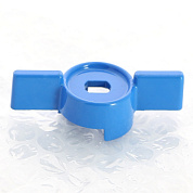 Ручка бабочка для крана с накидной гайкой 3/4" - 1", синяя UNI-FITT